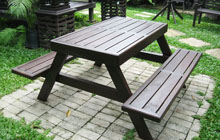 TCR1005 4' Picnic Table & 5' Bench (Chengal)